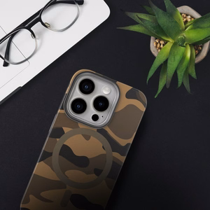 FORCELL F-PROTECT Leveli ar divu slāņu 4D tehnoloģiju, militārā nolaišanas pārbaude saderīgs ar MagSafe SAMSUNG S25 - deserta kamuflāža