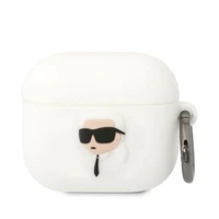 Karl Lagerfeld KLA3RUNIKH AirPods 3 vāciņš silikons balts Karl Head 3D