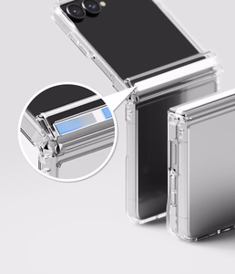 Ringke Fusion Flap maciņš modelim Samsung Galaxy Z Flip 8 – caurspīdīgs