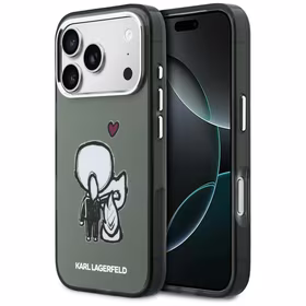 Karl Lagerfeld Karl & Choupette Back MagSafe Maciņš for iPhone 17 Pro - melns