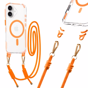 Tel Protect Strap Skaidrs viedtālruņa apvalks Iphone 17 oranžs