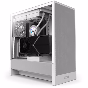 Datora korpuss NZXT H5 Flow balts Mid Tower ATX caurspīdīgs panelis