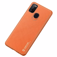 Dux Ducis Yolo elegantais vāciņš no mīksta TPU un PU ādas Samsung Galaxy M30s oranžs