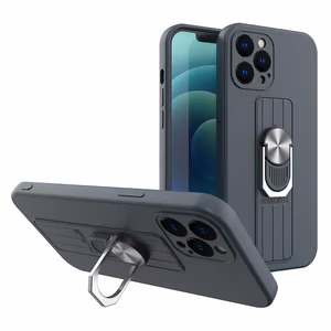 Ring Case silikona viedtālruņa apvalks ar pirksta turētāju un statīvu Samsung Galaxy A33 5G zils