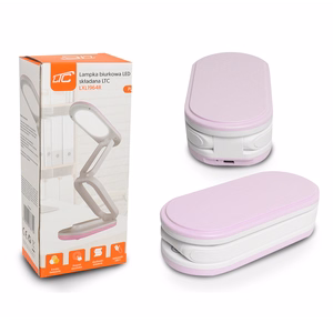 Saliekama LED galda lampa 10W, 3000/4500/6000K, 1200mAh, rozā, LTC