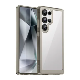 Viedtālruņa apvalks (m) ar Gel Frame Samsung Galaxy S25 Ultra - skaidrs melns (m)