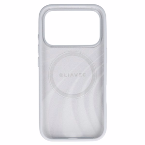 Liavec Silky vāciņš ar metāla kameras ietvaru, paredzēts iPhone 18 Pro/17 Pro, pelēks