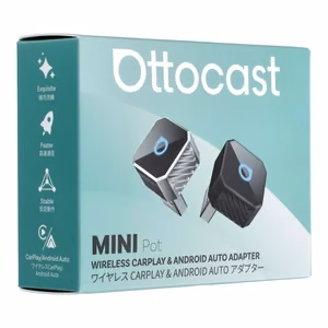 Audio adapteris automašīnai OTTOCAST Mini Cube T3 (CarPlay Android auto) melns