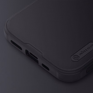 Nillkin Super Frosted Shield Pro pastiprināts apvalks iPhone 15 Plus - zils