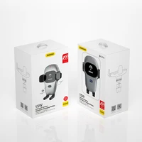 Dudao automātiskais turētājs ar iebūvētu Qi 15W bezvadu lādētāju pelēks (F20xs)