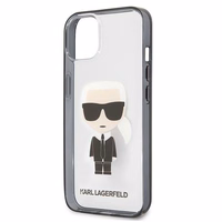 Karl Lagerfeld Iconik Karl Viedtālruņa apvalks iPhone 13 mini - Caurspīdīgs