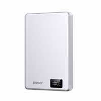 BWOO ultra-slim aluminium magnetic portatīvais lādētājs P76 PD 20W 10000 mAh with digital display and USB-C port melns