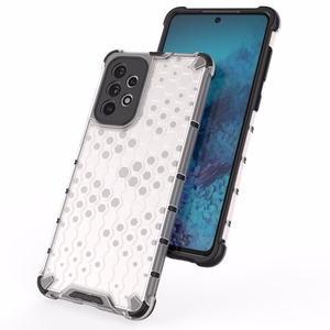 Honeycomb viedtālruņa apvalks bruņu apvalks ar gēla rāmi Samsung Galaxy A73 caurspīdīgs