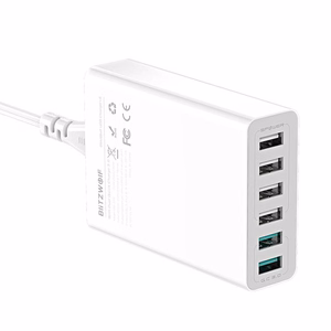 Зарядное устройство 6x USB Blitzwolf BW-S15, QC 3.0, 60 Вт (белое)