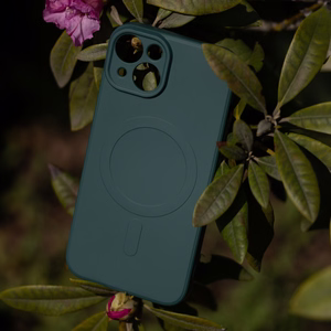 Simple Color Mag korpuss priekš iPhone 16 Plus 6,7" tumši zaļš