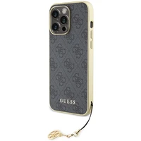 Guess 4G Charms Collection Viedtālruņa apvalks iPhone 15 Pro Max - pelēks