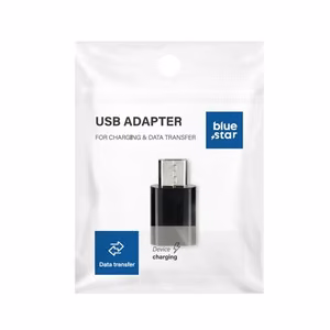 Adapteris Type C to Micro USB Blue Star - melns