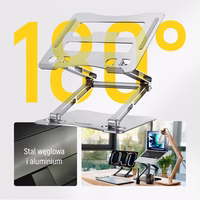 Wozinsky WRS-CPY75DSS alumīnija klēpjdatora un planšetdatora statīvs + bezmaksas viedtālruņa statīvs - sudraba