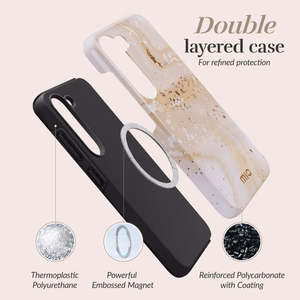 MIO Gold Marble Magsafe maciņš Samsung S24 FE 5G
