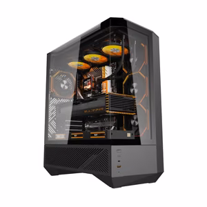 Darkflash DY460 datora korpuss (melns) + 4 ARGB ventilatori