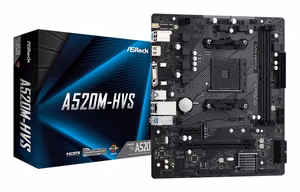 Asrock A520M-HVS AMD A520 Socket AM4 micro ATX Материнская плата