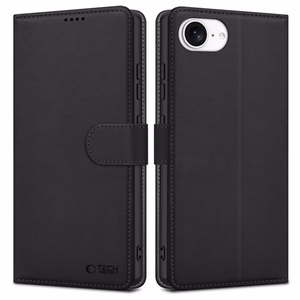 Tech-Protect Wallet viedtālruņa apvalks iPhone 16e - matēts melns