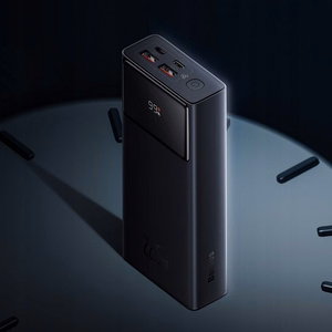 Baseus EnerFill FP41 30000mAh 22.5W portatīvais lādētājs ar Baseus Simple USB-A - USB-C 3A 30cm kabeli - melna