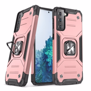 Wozinsky Ring Armor Tough Hybrid viedtālruņa apvalks Samsung Galaxy S22+ (S22 Plus) rozā krāsas ar magnētisko stiprinājumu