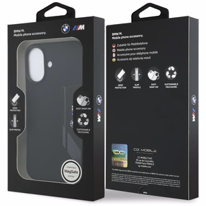 BMW M Silicon Vertical Logo MagSafe macins iPhone 17 - melns