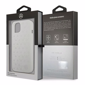 Mercedes Silver Stars Pattern чехол для iPhone 13 - белый