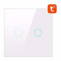 Smart Light Switch WiFi Avatto TS02-EU-W2 2 Way TUYA (balts)