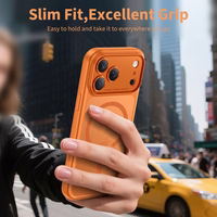 Tech-Protect Magpeak MagSafe CC viedtālruņa apvalks iPhone 17 Pro Max - matēta oranža