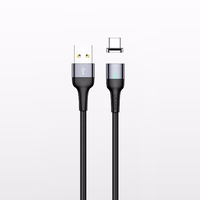 USAMS Magnētiskais kabelis U28 microUSB3A Fast Charge 1m pīts tērauda/tarnish SJ328USB01 (US-SJ328)