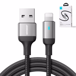 Joyroom Extraordinary Series A10 USB-A / Lightning 2.4A kabelis 1.2 m - melns
