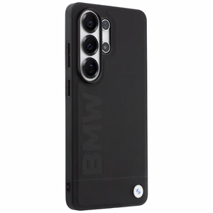 BMW Leather Hot Stamp MagSafe maciņš priekš Samsung Galaxy S26 Ultra melns