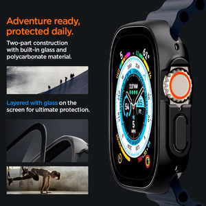Spigen Thin Fit 360 maciņš Apple Watch Ultra 49 mm, melns