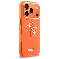Guess IML 4G Script Metal Maciņš for iPhone 17 Pro - oranžs