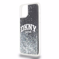 DKNY Liquid Glitter Big Logo viedtālruņa apvalks iPhone 11 / Xr - melns