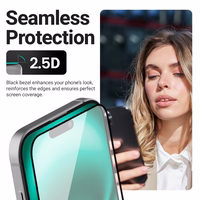 Crong 3D Armor Glass - 9H Full līme Tempered Glass iPhone 16 / iPhone 15 + Installation Frame