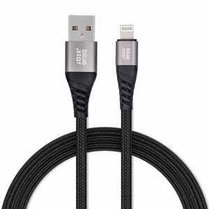 BLUE STAR pīts kabelis 2,4A USB A uz Lightning TFK-DC-003 1,2 m melns