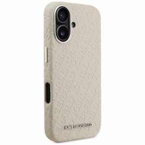Karl Lagerfeld FW Stamped Karl MagSafe Maciņš iPhone 16 - bēšs
