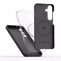 Tech-Protect Liquid Silicone magnētiskais viedtālruņa apvalks Samsung Galaxy S25 Edge - melns