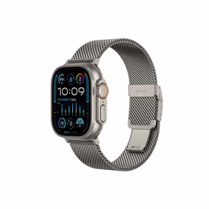 Ремешок AmazingThing Titan Premium Metal для AppleWatch 38/40/41/42/44/45/46/49 мм — серебристый