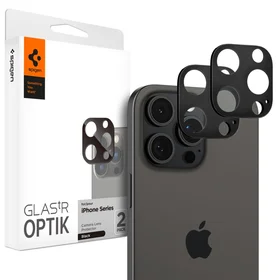 Spigen Optik.tR Aizsargstikls kamerai iPhone 14 Pro / Pro Max / 15 Pro / Pro Max / 16 Pro / Pro Max - Melns 2 gab.
