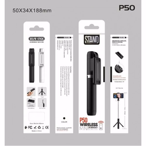 Baston "P50" melna pašbildes nūja (tālvadība ar Bluetooth)
