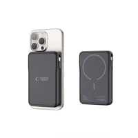 Tech-Protect LifeMag PB31 portatīvais lādētājs ar MagSafe 10000mAh 15W USB-C / USB-A / iebūvētu USB-C / Lightning kabeļiem - melna