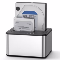 Dual Bay dokstacija, 2,5"/3,5" SSD/HDD, USB-B