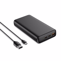 VEGER Portatīvais lādētājs 20000 mAh PD QC3.0 5A 100W T100 (W2032C-100) melns