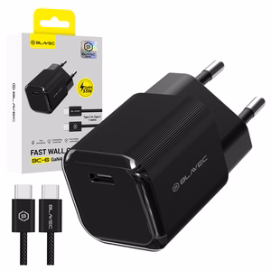 Зарядное устройство Blavec BC-6 GaN4 — Type-C — PD QC 33 Вт 3A с кабелем (TCBC6G4-CB333A+CC) чёрное