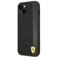 Viedtālruņa apvalks Ferrari FEHCP14MAXBK iPhone 14 Plus 6.7 melns ogļu šķiedras apvalks